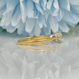 ART DECO OLD CUT DIAMOND 18CT GOLD SOLITAIRE RING