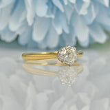 ART DECO OLD CUT DIAMOND 18CT GOLD SOLITAIRE RING
