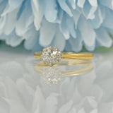 ART DECO OLD CUT DIAMOND 18CT GOLD SOLITAIRE RING