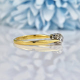 Ellibelle Jewellery Art Deco Old Cut Diamond Three Stone Engagement Ring (0.40cts)