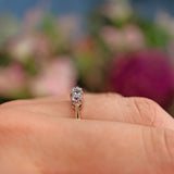 Ellibelle Jewellery Art Deco Old Cut Diamond Three Stone Engagement Ring (0.40cts)