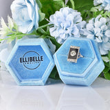 Ellibelle Jewellery Art Deco Onyx & Diamond Platinum Panel Ring