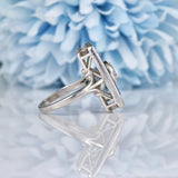 Ellibelle Jewellery Art Deco Onyx & Diamond Platinum Panel Ring