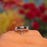 Ellibelle Jewellery Art Deco Onyx & Diamond Platinum Panel Ring