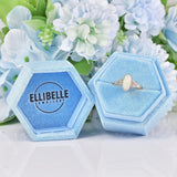 Ellibelle Jewellery Art Deco Opal & Diamond 18ct Gold Platinum Ring