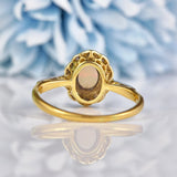 Ellibelle Jewellery Art Deco Opal & Diamond Cluster Ring