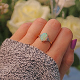 Ellibelle Jewellery ART DECO OPAL & DIAMOND SOLITAIRE RING
