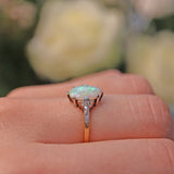 Ellibelle Jewellery ART DECO OPAL & DIAMOND SOLITAIRE RING