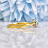 Ellibelle Jewellery Art Deco Opal & Diamond Three Stone Ring