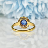 Ellibelle Jewellery Art Deco Sapphire & Diamond Gold Cluster Ring