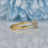 ART DECO SAPPHIRE & DIAMOND THREE-STONE RING