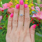 ART DECO SAPPHIRE & DIAMOND THREE-STONE RING