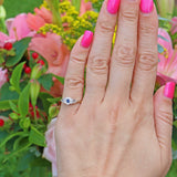 ART DECO SAPPHIRE & DIAMOND THREE-STONE RING