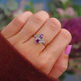 Ellibelle Jewellery Art Deco Style Amethyst & Diamond Dress Ring