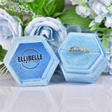 Ellibelle Jewellery Art Deco Style Aquamarine & Diamond 18ct Gold Bezel Ring