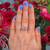 Ellibelle Jewellery Art Deco Style Aquamarine & Diamond Platinum Ring