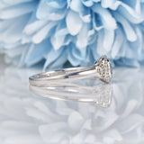 Ellibelle Jewellery Art Deco Style Aquamarine & Diamond White Gold Ring