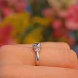 Ellibelle Jewellery Art Deco Style Aquamarine & Diamond White Gold Ring