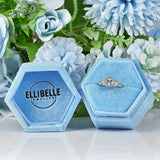Ellibelle Jewellery Art Deco Style Aquamarine & Diamond White Gold Ring