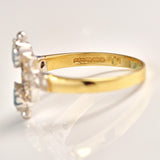 Ellibelle Jewellery Art Deco Style Blue Topaz & Diamond Dress Ring