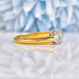 Ellibelle Jewellery Art Deco Style Diamond 18ct Gold Five Stone Bezel Ring (1.30ct)