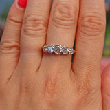 Ellibelle Jewellery Art Deco Style Diamond 18ct Gold Five Stone Bezel Ring (1.30ct)