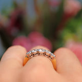 Ellibelle Jewellery Art Deco Style Diamond 18ct Gold Five Stone Bezel Ring (1.30ct)