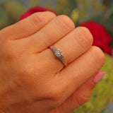 Ellibelle Jewellery Art Deco Style Diamond 18ct Gold & Platinum Solitaire Ring
