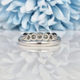 Ellibelle Jewellery ART DECO STYLE DIAMOND 18CT WHITE GOLD FIVE STONE RING