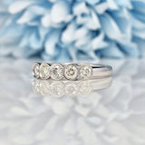 Ellibelle Jewellery ART DECO STYLE DIAMOND 18CT WHITE GOLD FIVE STONE RING
