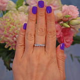 Ellibelle Jewellery Art Deco Style Diamond 18ct White Gold Five Stone Ring