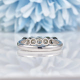 Ellibelle Jewellery Art Deco Style Diamond 18ct White Gold Five Stone Ring
