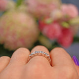 Ellibelle Jewellery Art Deco Style Diamond 18ct White Gold Five Stone Ring