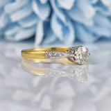 Ellibelle Jewellery Art Deco Style Diamond Solitaire Engagement Ring (0.30ct)
