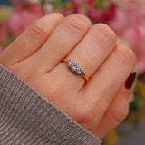 Ellibelle Jewellery Art Deco Style Diamond Three Stone Bezel Ring
