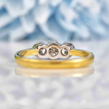 Ellibelle Jewellery Art Deco Style Diamond Three Stone Bezel Ring