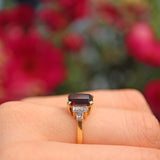 Ellibelle Jewellery Art Deco Style Garnet and Diamond Ring By Cropp & Farr