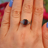 Ellibelle Jewellery Art Deco Style Garnet and Diamond Ring By Cropp & Farr