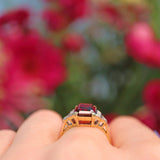 Ellibelle Jewellery Art Deco Style Garnet and Diamond Ring By Cropp & Farr