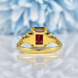 Ellibelle Jewellery Art Deco Style Garnet and Diamond Ring By Cropp & Farr