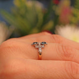 Ellibelle Jewellery Art Deco Style London Topaz & Diamond Dress Ring