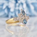 Ellibelle Jewellery Art Deco Style London Topaz & Diamond Dress Ring
