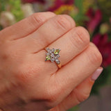 Ellibelle Jewellery Art Deco Style Peridot & Diamond Dress Ring