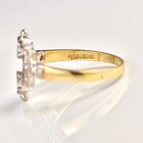 Ellibelle Jewellery Art Deco Style Rhodolite Garnet & Diamond Dress Ring