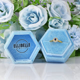 Ellibelle Jewellery Art Deco Style Sapphire & Diamond Daisy Cluster Ring