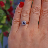 Ellibelle Jewellery Art Deco Style Sapphire & Diamond Ring
