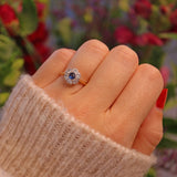 Ellibelle Jewellery Art Deco Style Sapphire & Diamond Ring