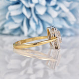 Ellibelle Jewellery Art Deco Style Square Sapphire & Diamond Ring