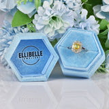 Ellibelle Jewellery Art Deco Style Yellow Sapphire & Diamond Platinum Panel Ring