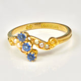 Ellibelle Jewellery BELLE ÉPOQUE SAPPHIRE & PEARL RING